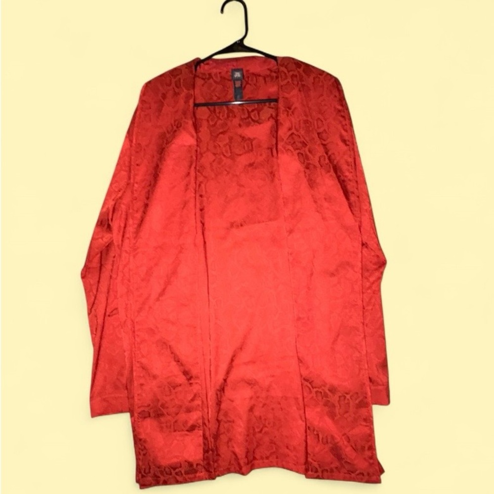 Savage X Fenty Red Snakeskin Sleepwear Robe Kimono - Size S (No Belt)